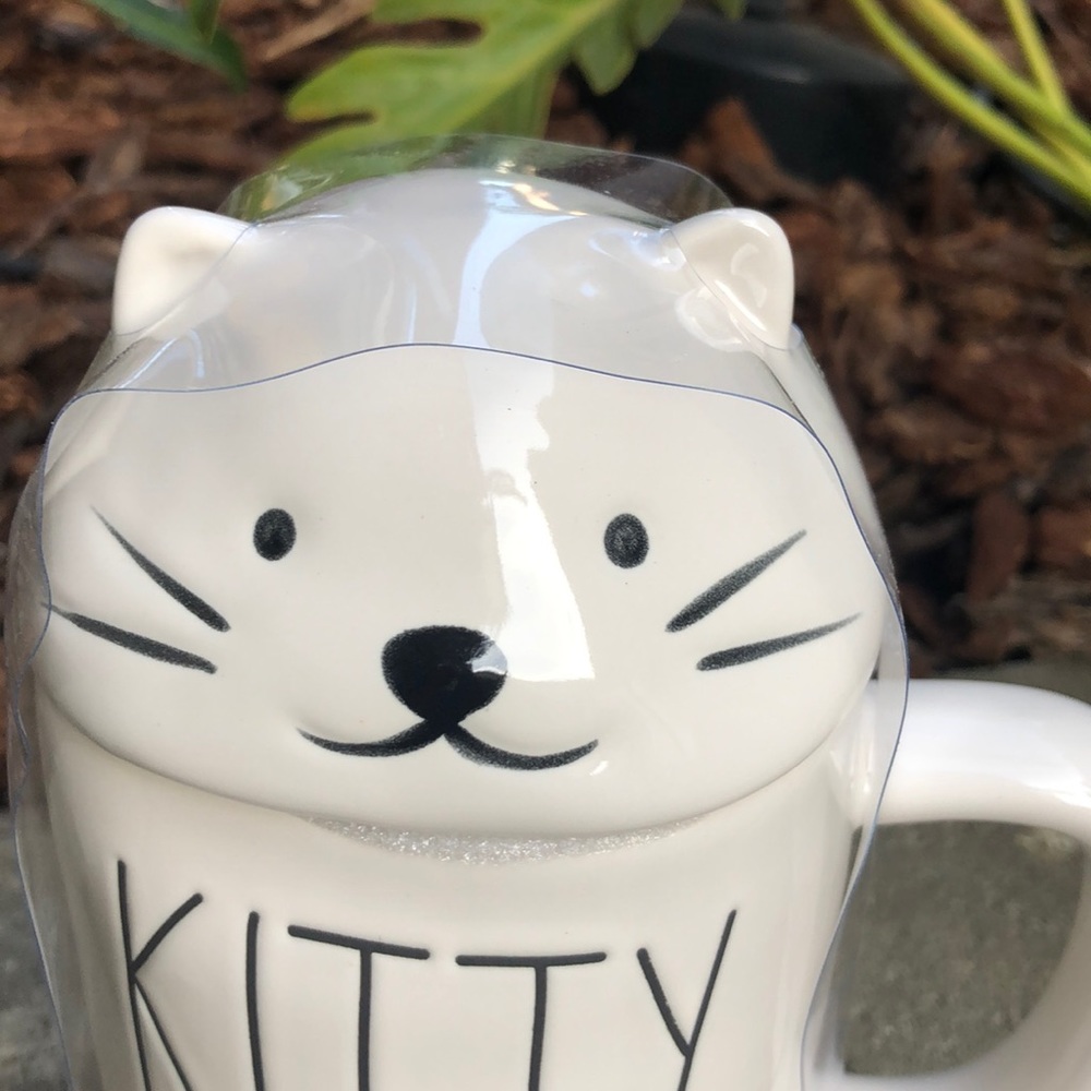 Rae Dunn KITTY CAT Mug with Top (Price Firm) - Picture 4 of 5